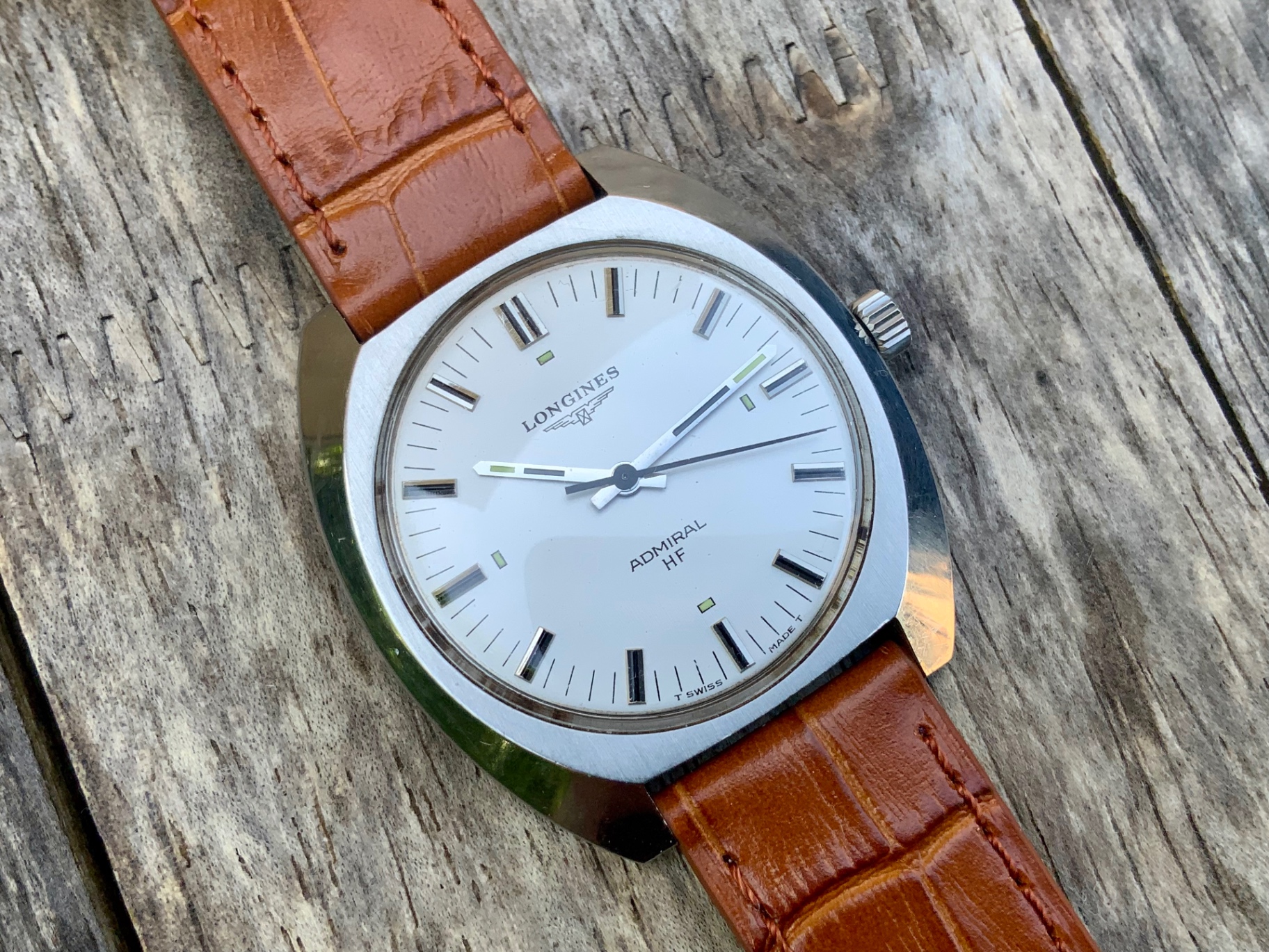 Longines Admiral High Frequency, dial facing upward