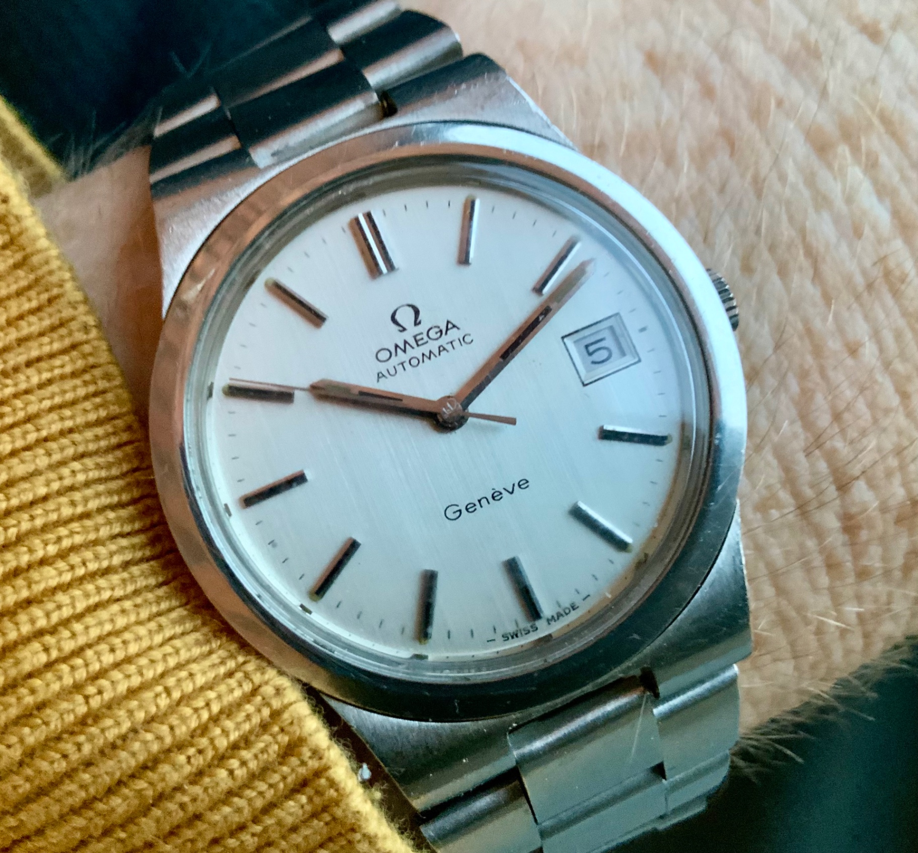 Omega Genève, on the wrist